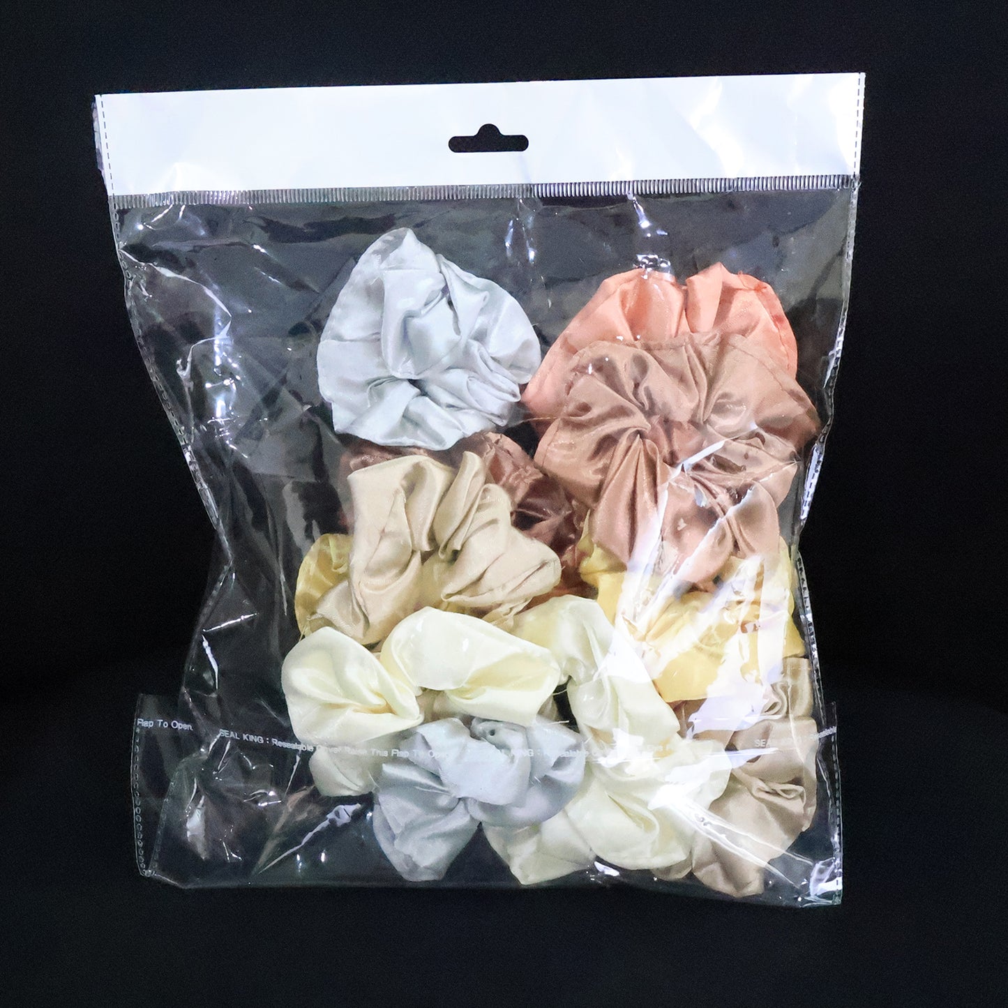 Premium Satin Hair Scrunchies Elastic Hair Ties For Women Girls (12 Pc)