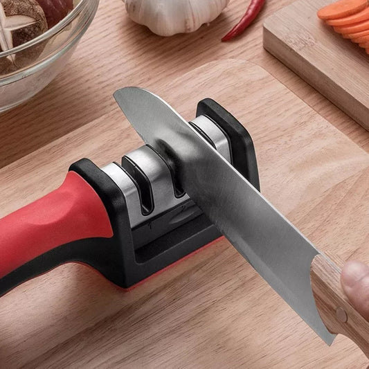 Kitchen Knife Sharpener – Handheld for Chefs & Serrated Knives (1 Pc, Chopper Not Included)