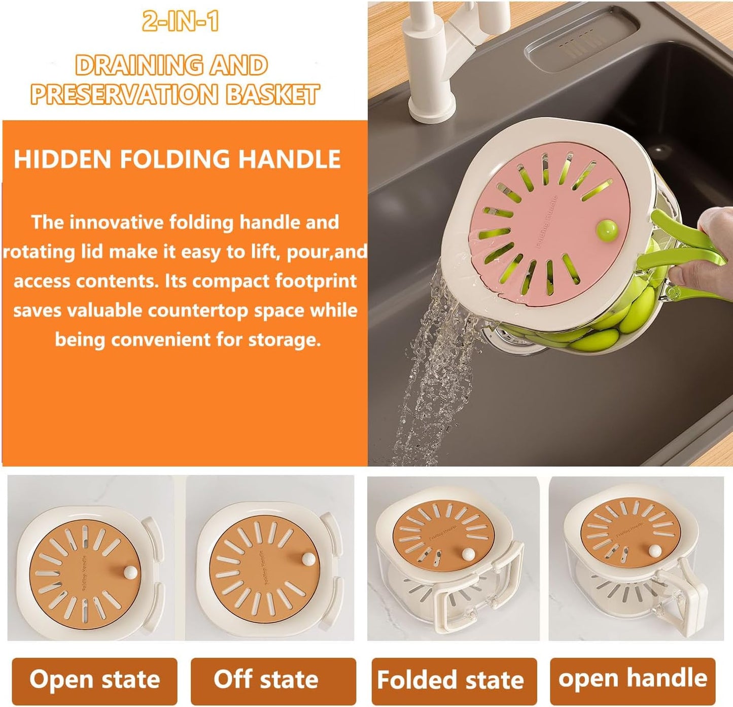 Fruit And Vegetable Drain Basket