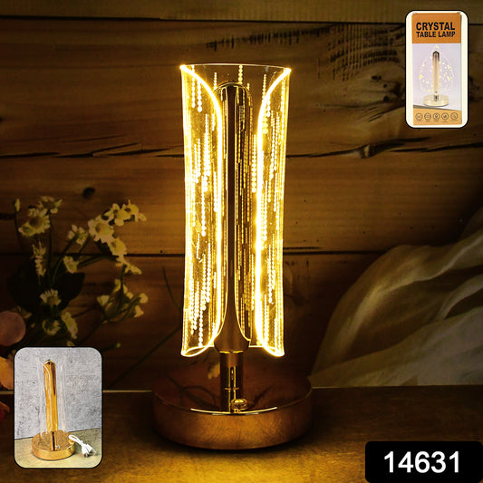 Luxury Tall Cylinder Shape Crystal Table Lamp (1 Pc)