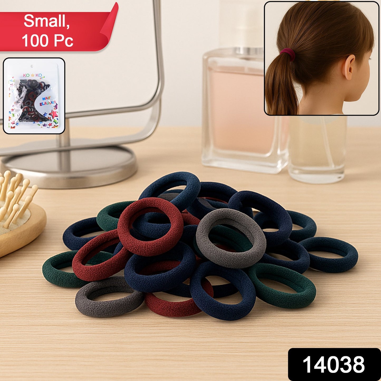 Small Hairbands Bands For Hair Rubber Bands (Pack Of 50  Multicolour)